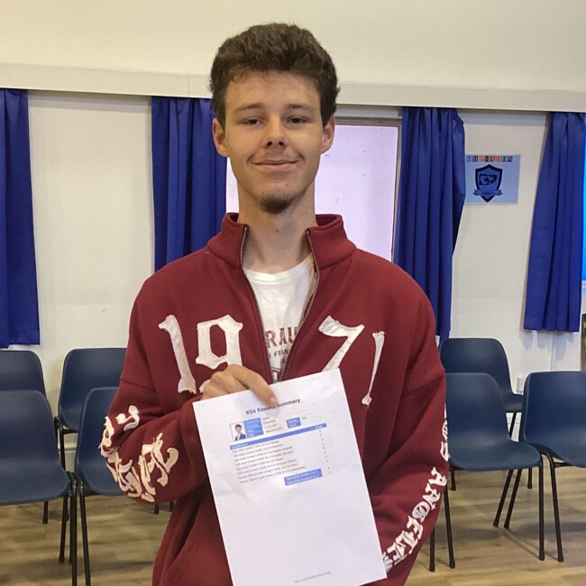 Fantastic GCSE results Toby