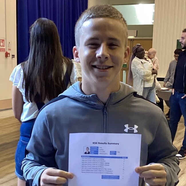 Amazing GCSE results Liam