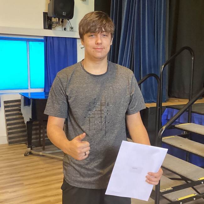 Brandon, great GCSE results - well done!