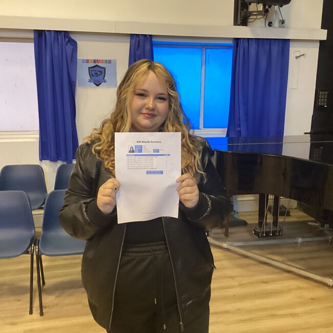 Chloe, well done on excellent GCSE results